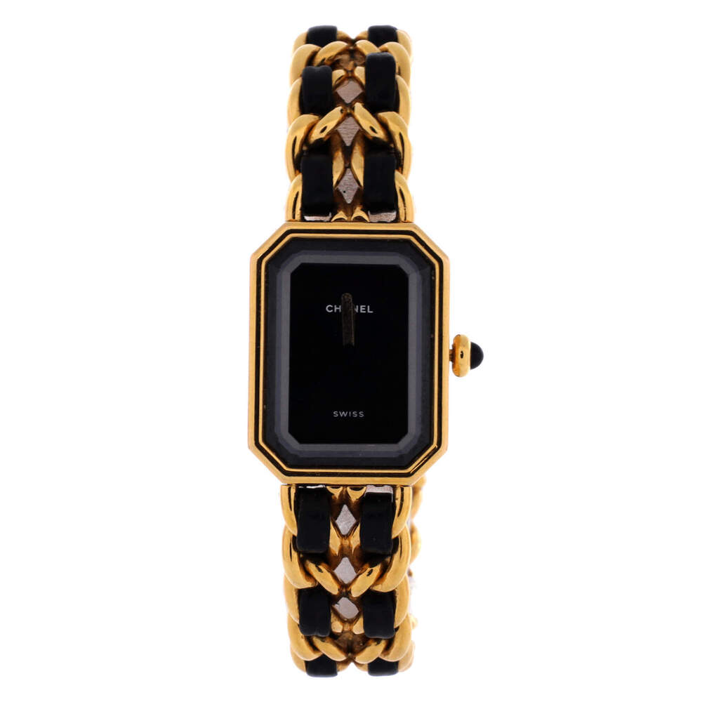 Chanel 20 Premiere Rock Quartz Watch Plated Metal and Leather